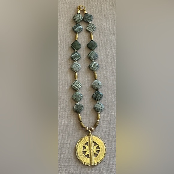 22 inch Zebra Jasper bead necklace NWOT - Picture 7 of 11